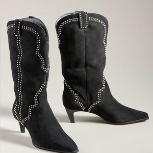 Reformation Orly Western Kitten Heel Boots Size 8